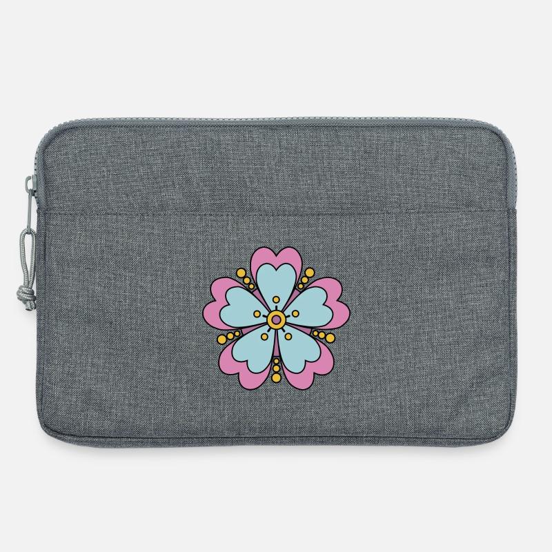 Niedliche Funky Hippie Boho Blume - Laptoptasche 13" - Grau meliert