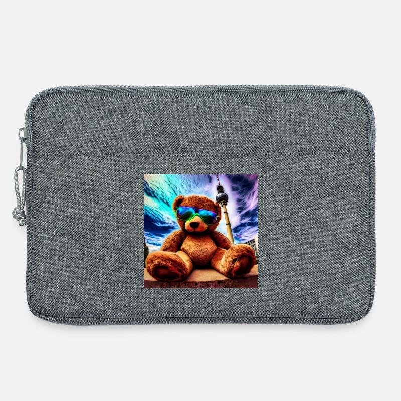 Teddy in Berlin II - Laptoptasche 13" - Grau meliert