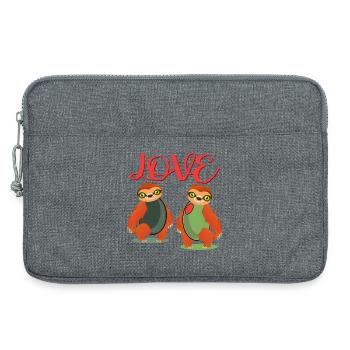 LOVE SLOTH OLIVES COSTUMES POUR COUPLES - Sacoche pour ordinateur portable 13 pouces - gris chiné - Devant