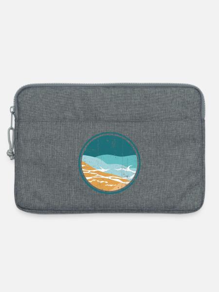 Coastal Waves Circle - Laptoptasche 13" - Grau meliert