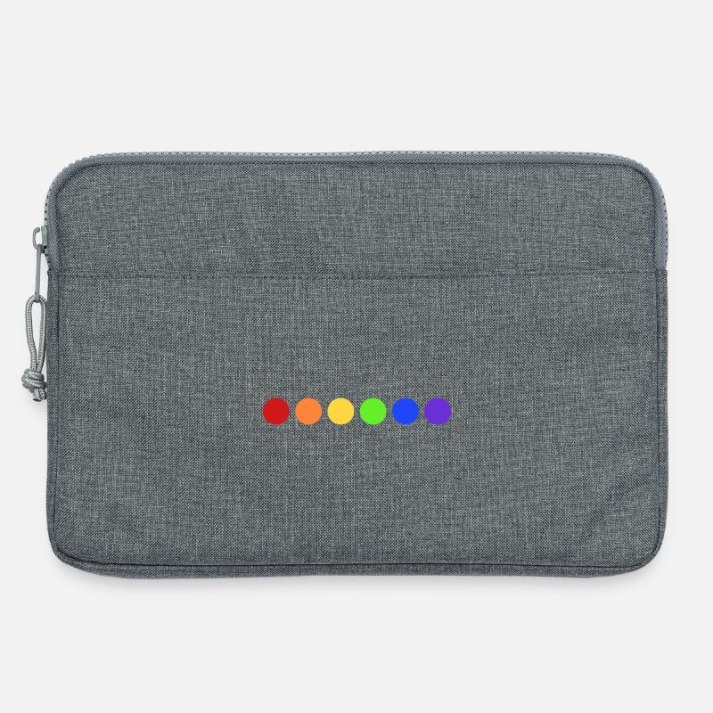 Regenbogen Farbkreise - Laptoptasche 13" - Grau meliert