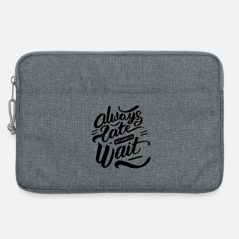 always late but worth to wait - Laptoptasche 13" - Grau meliert