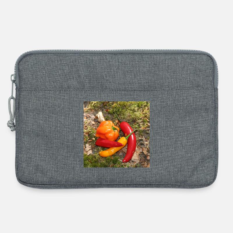 Farbenfrohe CHILI’s - Laptoptasche 13" - Grau meliert