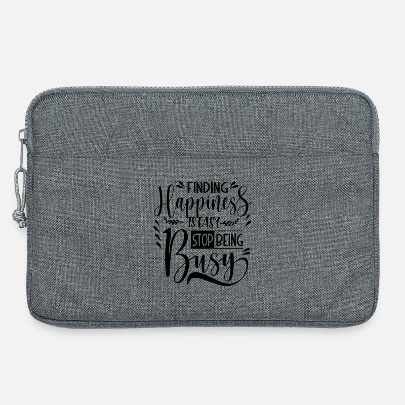 Finding Happiness is easy stop being busy - Laptoptasche 13" - Grau meliert