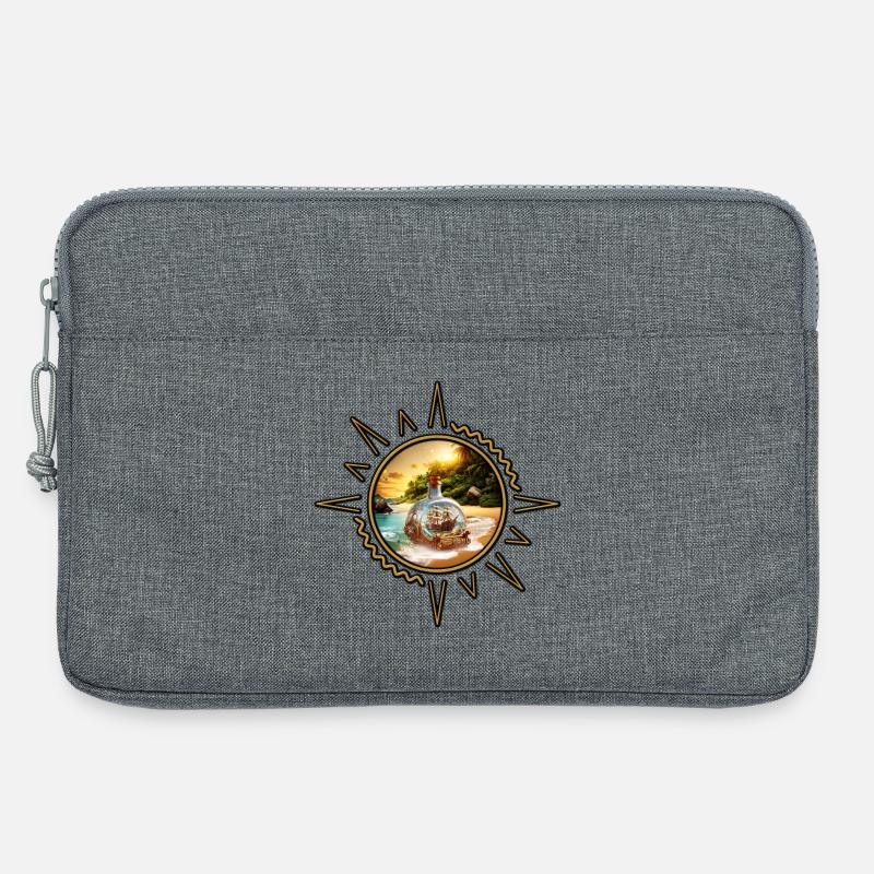 Einzigartige und überraschende Flasche mit Boot - Laptoptasche 13" - Grau meliert