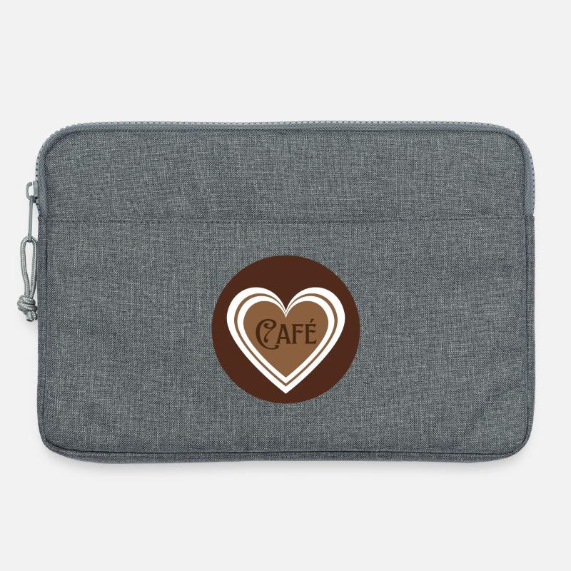 Kaffee mit Herzen - Laptoptasche 13" - Grau meliert