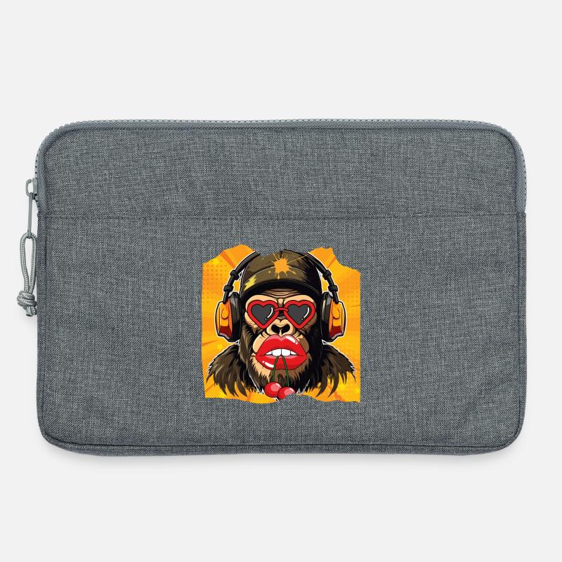 Affe & Kirsche - Laptoptasche 13" - Grau meliert