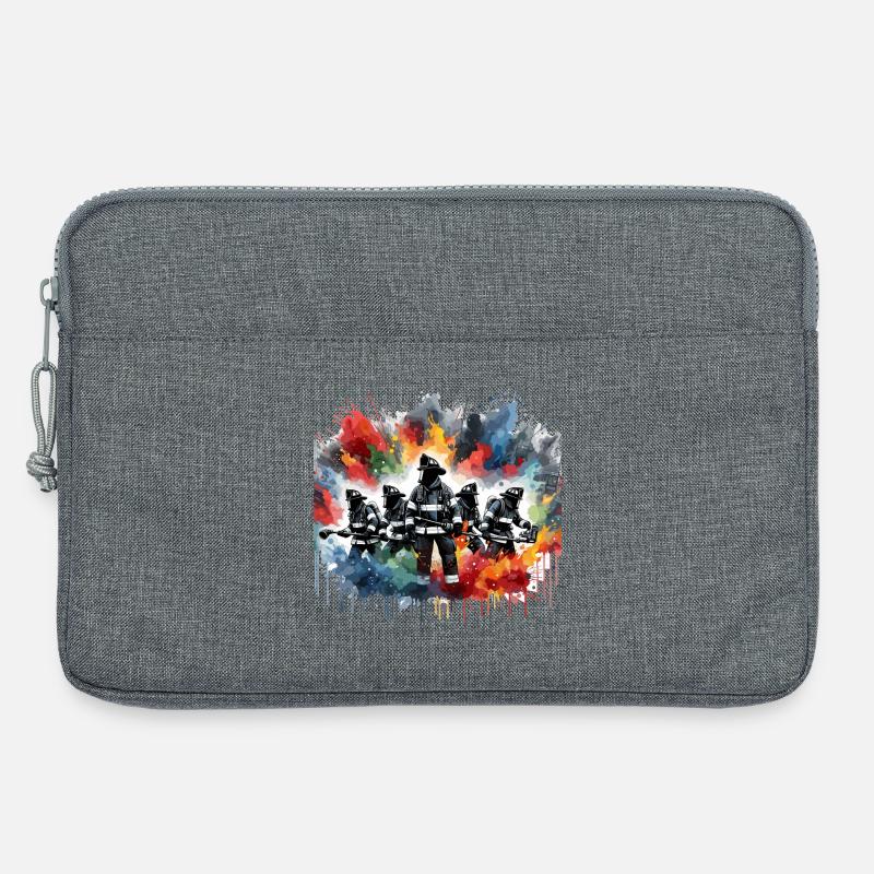 Feuerwehrhelden im Farbschauer - Laptoptasche 13" - Grau meliert