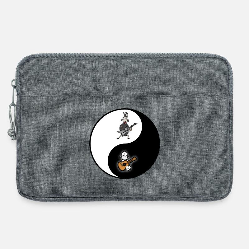 Hardrock vs Akustik Yin Yang alles im Einklang - Laptoptasche 13" - Grau meliert