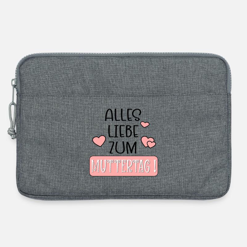Muttertagssprüche | Alles Liebe Mama - Laptoptasche 13" - Grau meliert