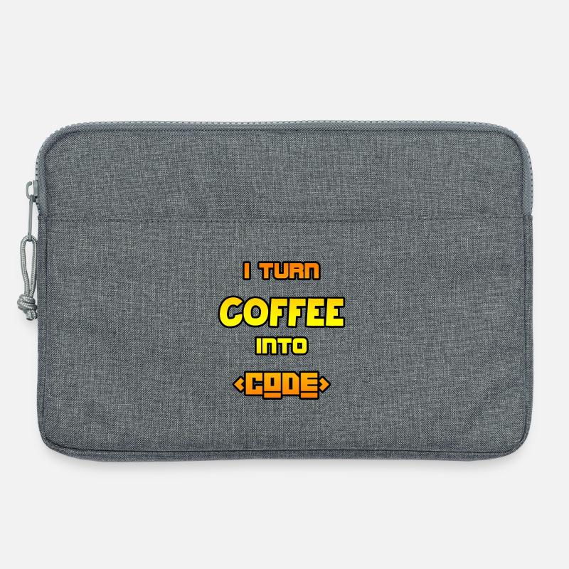 I turn coffee into code - Laptop bag 13" - heather grey