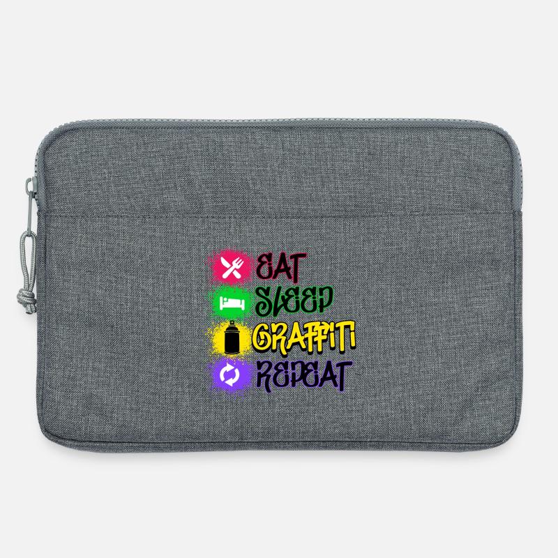 Graffiti Statement Sprayer Spraydose Kunst - Laptoptasche 13" - Grau meliert