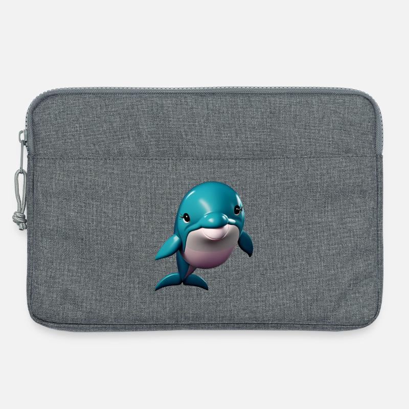 Delphin Mädchen - Laptoptasche 13" - Grau meliert