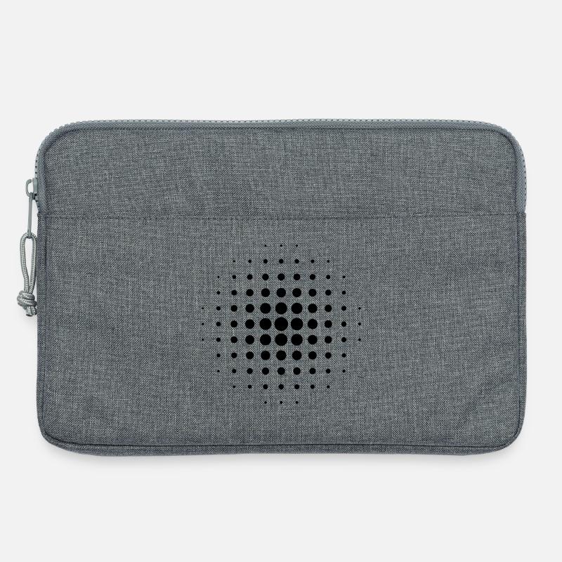 Rasterpunkte - Laptoptasche 13" - Grau meliert