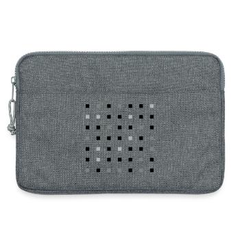 Grille carrée - Sacoche pour ordinateur portable 13 pouces - gris chiné - Devant