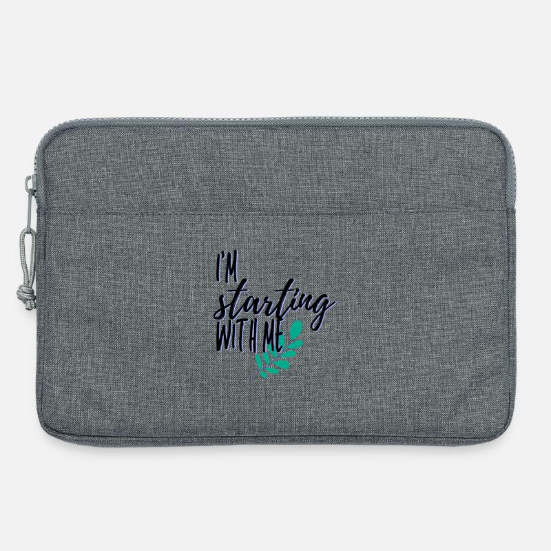 I m starting with me - Laptoptasche 13" - Grau meliert