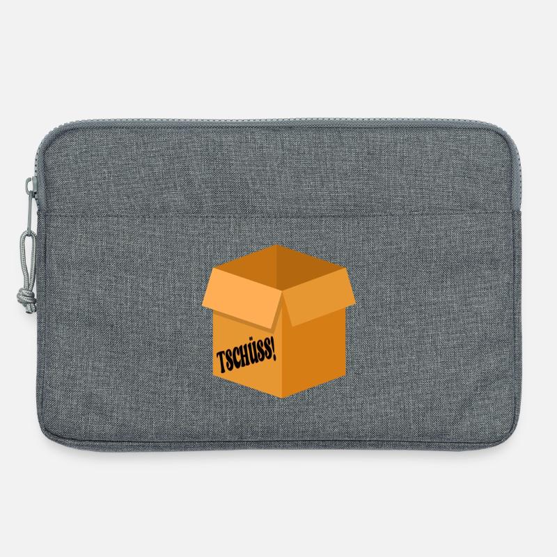 ABSCHIED TSCHÜSS - UMZUGSKARTON - Laptoptasche 13" - Grau meliert