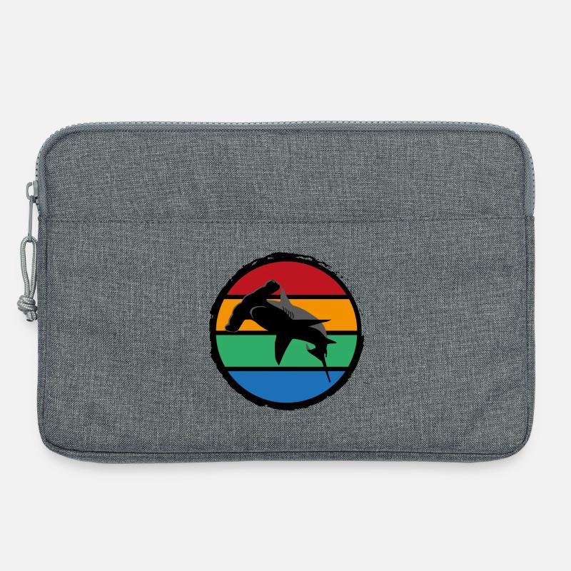 14 Hammerhai sunset - Laptoptasche 13" - Grau meliert