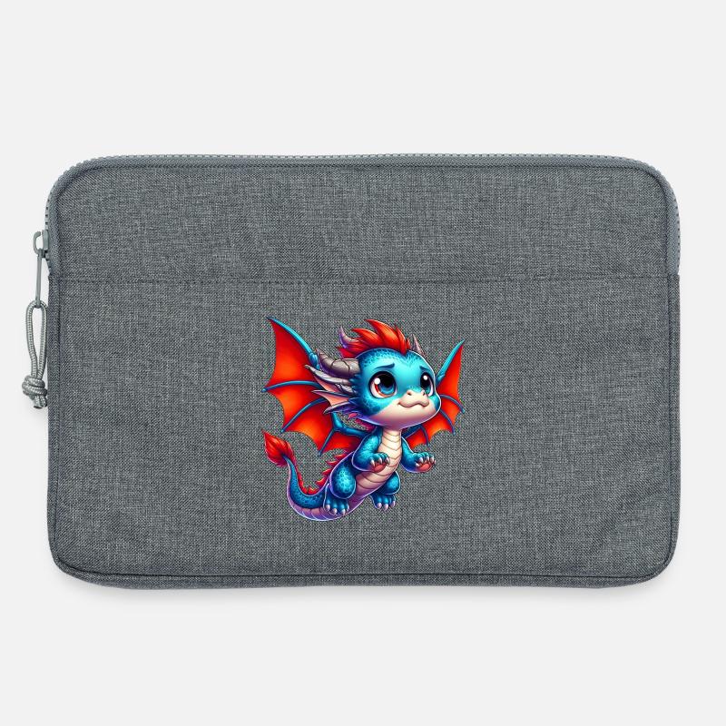 Drache - Laptoptasche 13" - Grau meliert