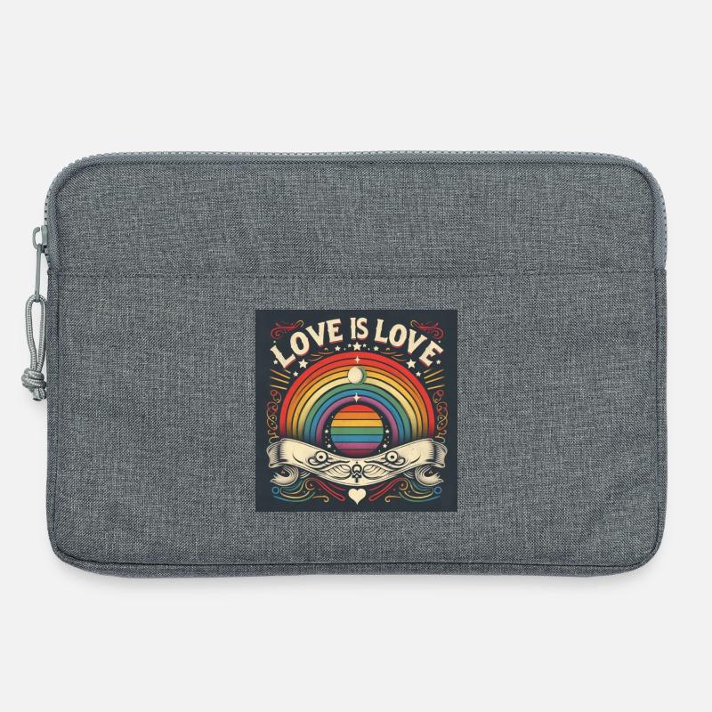 LIEBE ist LIEBE - Laptoptasche 13" - Grau meliert