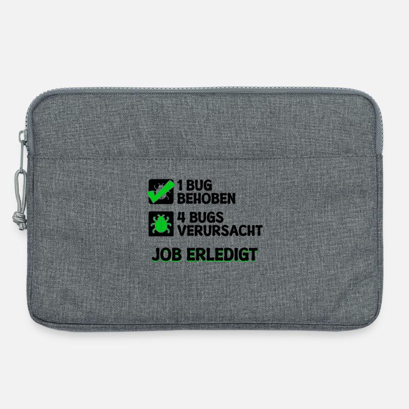 Open Source Bugfixing Bugs Developer Programmier - Laptoptasche 13" - Grau meliert
