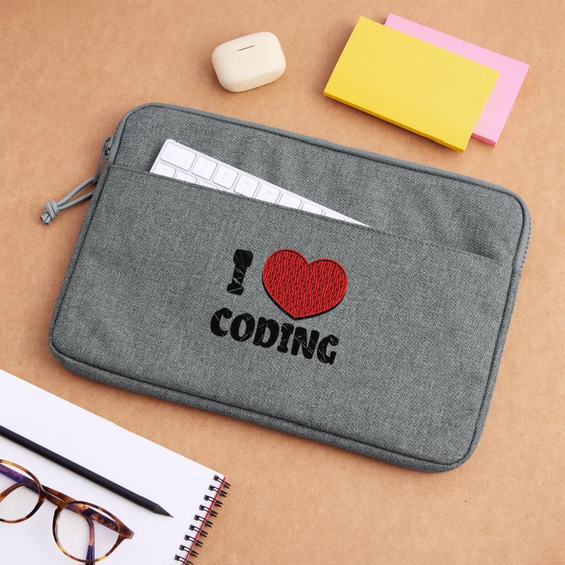 Code Developer Scripting Debug Heart Statement Laptop bag 13"