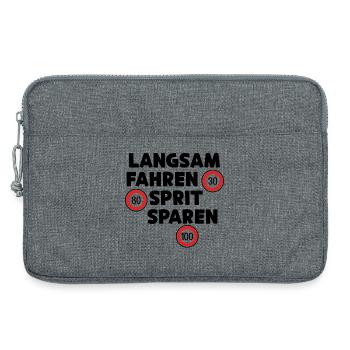 Déclaration de ravitaillement en carburant de la station-service Moteur à essence - Sacoche pour ordinateur portable 13 pouces - gris chiné - Devant