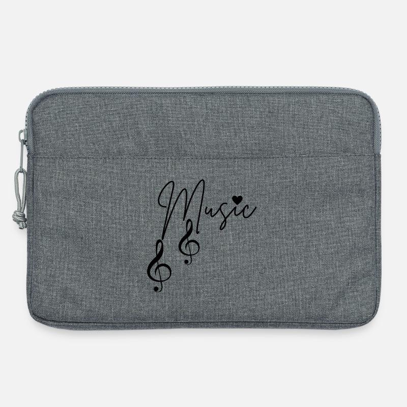 Musical Notes - Laptop bag 13" - heather grey