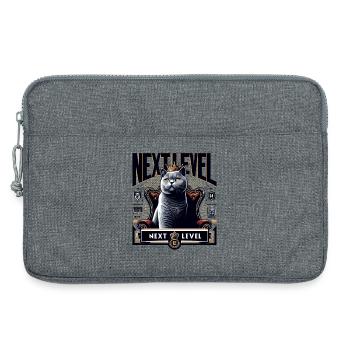 BKH Britisch Kurzhaar Blue Katze Königssessel - Laptoptasche 13" - Grau meliert - Vorne