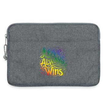 LGBTQ Pride Month - Love Always Wins - Laptop bag 13" - heather grey - Front