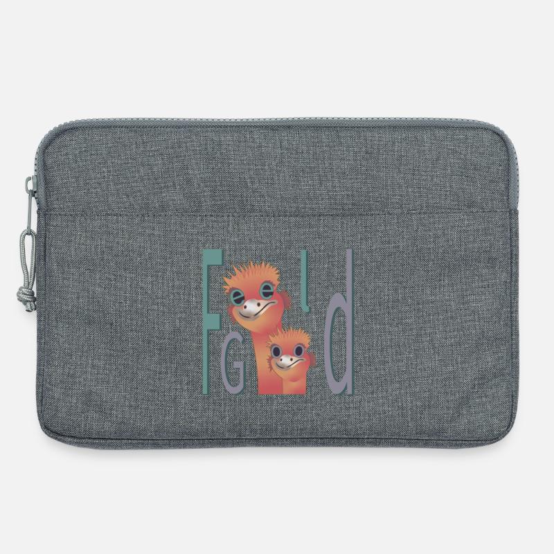 Wohlfühlen - Laptoptasche 13" - Grau meliert