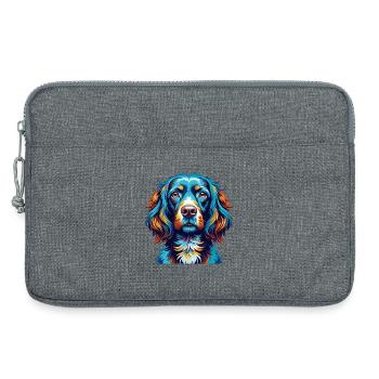Épagneul d’eau américain chien race dessin animé Kawaii - Sacoche pour ordinateur portable 13 pouces - gris chiné - Devant