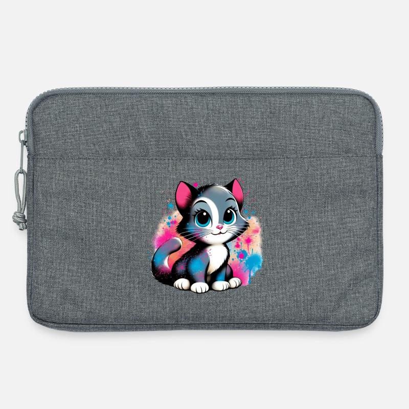 Katze - Laptoptasche 13" - Grau meliert