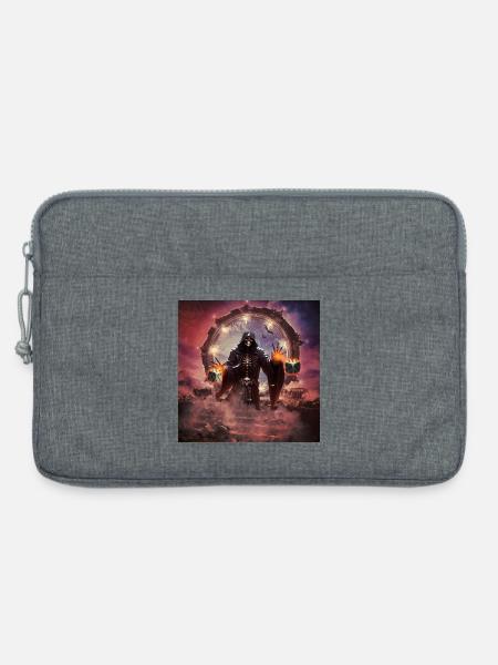 Faszinierende und mystische Kulisse eines Skeletts - Laptoptasche 13" - Grau meliert