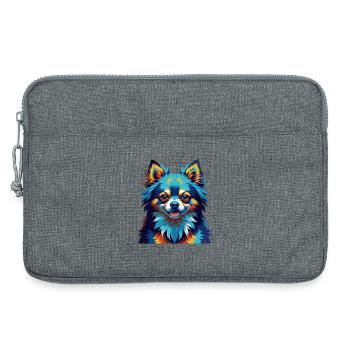 Pommersche Hunderasse Bunte Karikatur Kawaii - Laptoptasche 13" - Grau meliert - Vorne