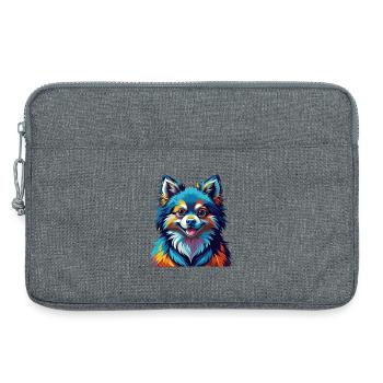 Jouet Allemand Spitz Chien Race Coloré Dessin Animé Kawaii - Sacoche pour ordinateur portable 13 pouces - gris chiné - Devant