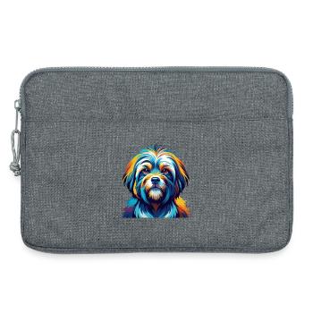 Tibetische Kyi Apso Hunderasse Bunte Karikatur Kawaii - Laptoptasche 13" - Grau meliert - Vorne