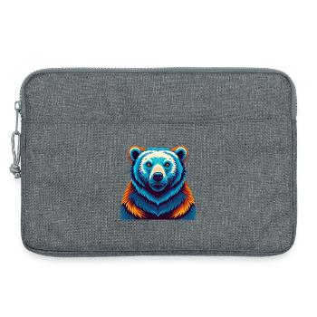 Polar Bear Colorful Kawaii Cartoon Character Pet - Laptop bag 13" - heather grey - Front