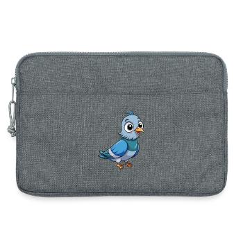Pigeon Cute Cartoon Character Kawaii Clipart - Laptop bag 13" - heather grey - Front