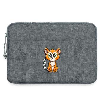Lemur Cute Cartoon Character Kawaii Clipart - Laptop bag 13" - heather grey - Front