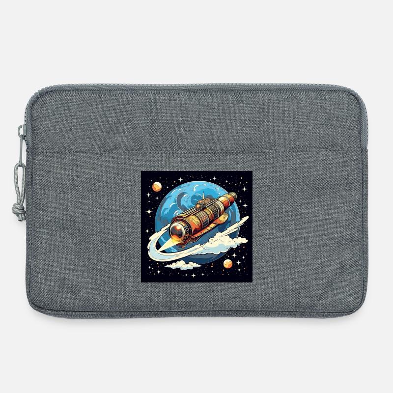 Raketenflug durchs All - Laptoptasche 13" - Grau meliert