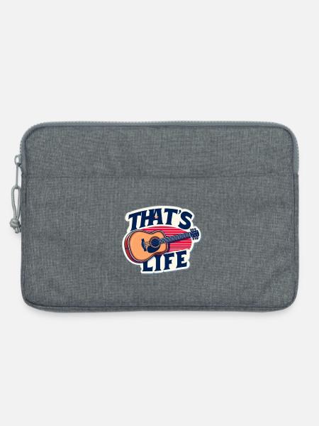 Lebendige Gitarre mit Slogan - Laptoptasche 13" - Grau meliert
