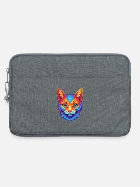 Europäische Kurzhaarkatze Rasse Cartoon Kawaii Tier - Laptoptasche 13" - Grau meliert