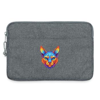 German Rex Katzenrasse Cartoon Kawaii Tier Haustier - Laptoptasche 13" - Grau meliert - Vorne