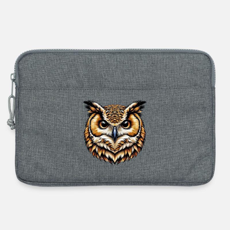 Eule - Laptoptasche 13" - Grau meliert
