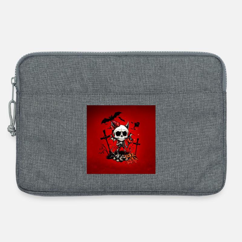 Pumpkin magic and fun with bones. - Laptop bag 13" - heather grey