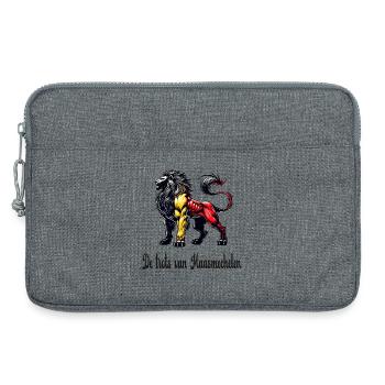 Motif du drapeau lion de Maasmechelen - Sacoche pour ordinateur portable 13 pouces - gris chiné - Devant