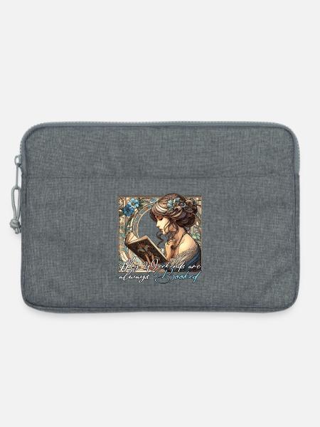 Frau Lesen Wochenenden Buch Bücher Geschenk - Laptoptasche 13" - Grau meliert