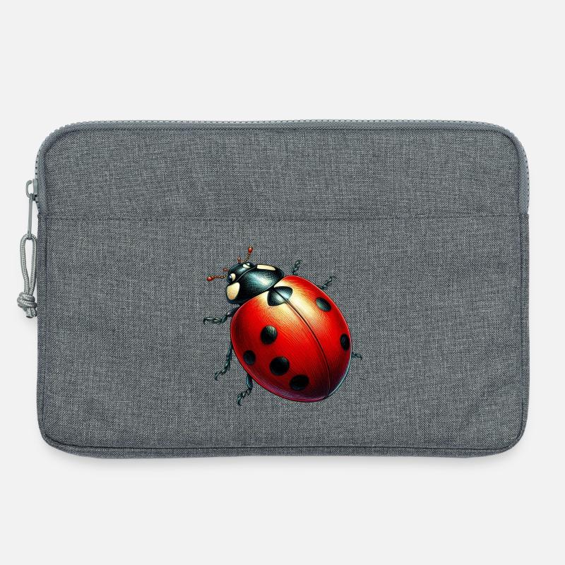 Marienkäfer - Laptoptasche 13" - Grau meliert