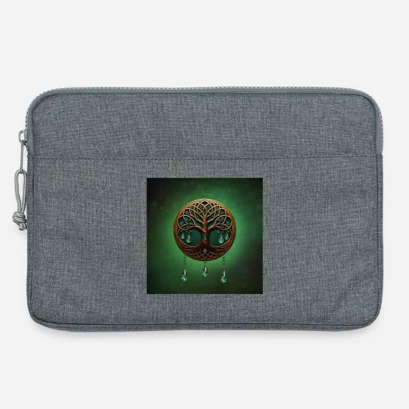 Stilisierter Baum des Lebens - Laptoptasche 13" - Grau meliert
